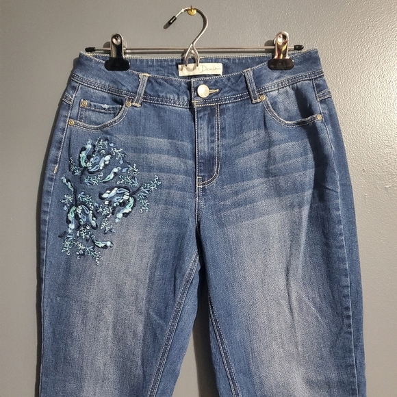 Est 1946 Denim Womens Classic Blue Embroidered Jeans Size 6 - Picture 2 of 7